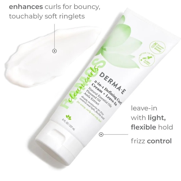 DERMA E Ramos 2-in-1 Defining Curl Cream + Leave-In - Picture 4 of 6